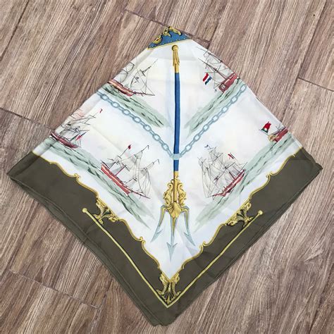 Hermes Silk Scarf La Marine en Bois by Hugo 